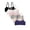 Blueberry/Black/Grey/White/Sand/Blush, variant on Girls Spaghetti Strap Sports Bra, 6-Pack Sizes 28-40