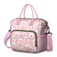 thumbnail image 1 of Cute Bear Insulated Lunch Bag – Large Leakproof Cooler Tote with Artistic Brown Bear Cartoon Print, Dual Compartment Reusable Lunch Box for Forest and Winter Lovers, 1 of 6