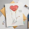 thumbnail image 2 of Tarjeta de felicitación Podagree I Love You Cat para el día de San Valentín, 2 of 7