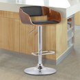 thumbnail image 2 of Armen Living Tabouret de Bar Pivotant Réglable en Faux Cuir en Noir, 2 of 8