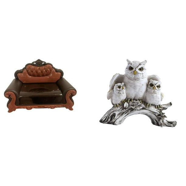 Sofá en miniatura para muñecas,Muebles de casa de muñecas,modelo de sofá europeo,decoración,Figuras de búho,Figuras de búho,animales artificiales,artesanías,decoración del hogar,Figura