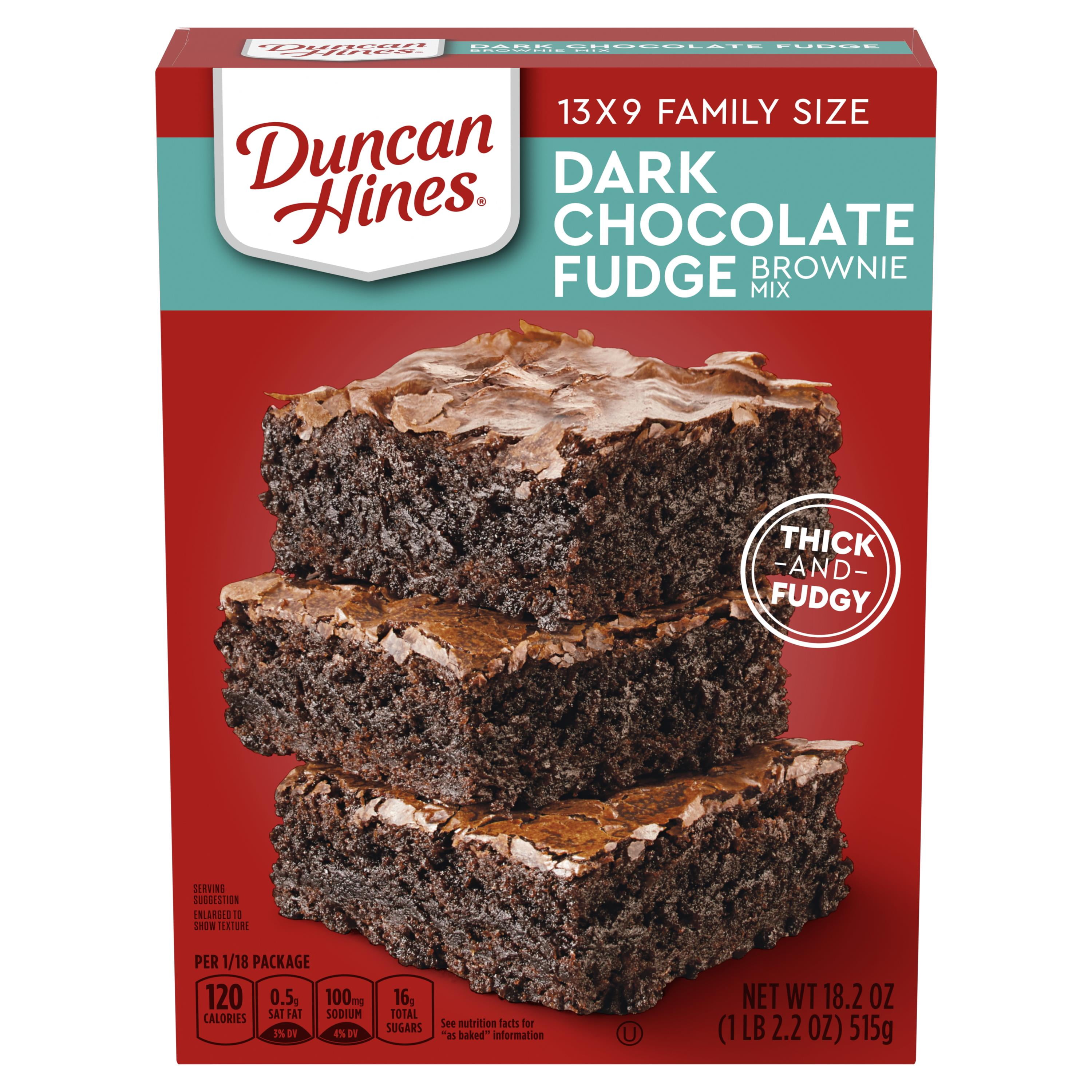 Duncan Hines Dark Chocolate Fudge Brownie Mix, 18.2 Oz