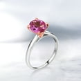 thumbnail image 4 of Gem Stone King 2.20 Ct Oval Pink Mystic Topaz 10K White and Rose Gold Ring (Size 8), 4 of 4