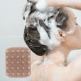 thumbnail image 2 of Unique Bargains 1 Pc Square Hair Shampoo Brush for Head Massage 3.35"x2.76"x2.44" Skin Color, 2 of 6