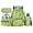 Green Pickles, variant on Jeiento Green Pickles 17 Inch Backpack Set 4-Piece Lunch Bag Pencil Case Water Bottle Holder Lightweight Large Capacity School Bookbag for Kids Boys Girls