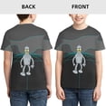 thumbnail image 3 of RoboFuturama Teen T-Shirt Crewneck Short Sleeve Double-Sided Print Summer Tee Shirts Top For Youth Boys Girls Children Medium, 3 of 7