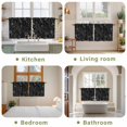 thumbnail image 6 of Black Spring Floral Tier Curtains, Vintage Botanical Watercolor Light Filtering Kitchen Curtains, 2Pcs Rod Pocket Half Window Treatments Panels for Sink Cafe Cabinet Camper 27.5x24 Inches, 6 of 9