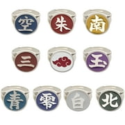 Naruto Shippuden Akatsuki Ten Clans Collectors Rings Set