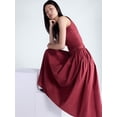 thumbnail image 3 of Scoop Women’s Belted Pleated Cotton Maxi Dress, Sizes XS-XXL, 3 of 5