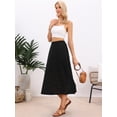thumbnail image 4 of DARING DIVA Women's Summer Long Skirt Eyelet Beach Midi Skirt X-Small Black, 4 of 6
