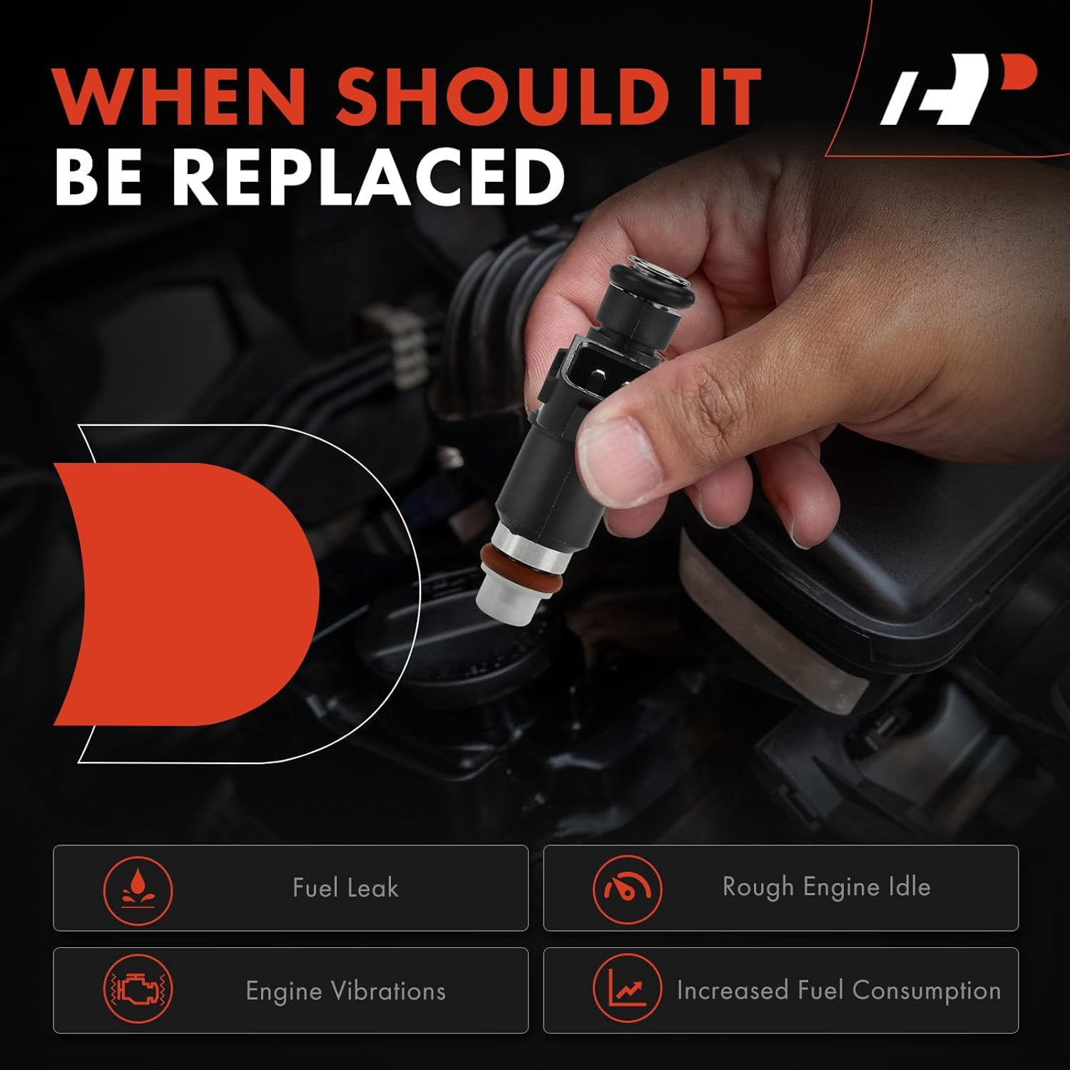 A-Premium Set of 4 Fuel Injectors Compatible with Honda Civic 2012-2015, HR-V HRV 2016-2022, 1.8L, GAS, Replace# 16450R2EL01