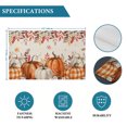 thumbnail image 6 of Orange White Pumpkins Placemats Set of 2, Thanksgiving Leaves Fall Rustic Washable Wipeable Table Mats for Dining Tables, Indoor Outdoor Kitchen Place Mats for Holiday Party Table Decor, 6 of 9
