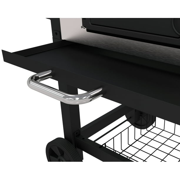 Dyna-Glo DGN576SNC-D Dual Chamber Charcoal BBQ Grill, Stainless