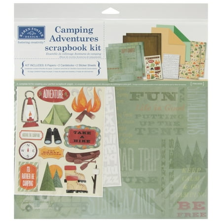 Karen Foster Camping Adventures Scrapbook Page Kit, 12" x 12