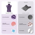 thumbnail image 5 of RENPHO "24x37" Shoulder Heating Pad for Back Pain Relief, Electric Large Heating Pad for Neck & Wrap with 6 Heat Settings & Auto Shut-Off, Birthday Gifts for Women Men, Purple, 5 of 12
