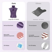 RENPHO 24x37 Shoulder Heating Pad for Back Pain Relief, Electric Large Heating Pad for Neck & Wrap with 6 Heat Settings & Auto Shut-Off, Birthday Gifts for Women Men, Purple