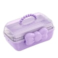 thumbnail image 4 of Caja de almacenamiento para accesorios para el cabello, organizador de joyas, contenedor para accesorios para el cabello de niñas. Púrpura, 4 of 7