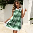 thumbnail image 4 of Short Sets Women 2 Piece Outfits Summer Crew Neck Tank Top and Shorts Set Sleeveless Cute Matching Sets Lounge Wear Green L, 4 of 7