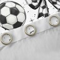 thumbnail image 5 of Erosebridal Soccer Theme Kids Curtains Pack of 2 (42x84 Each),Abstract Football Print Bowtie Curtains Blackout For Girls, 5 of 7