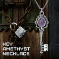 thumbnail image 6 of Key Neckalce for Women 925 Sterling Silver Amethyst Key Pendant Jewelry Birthday Gift, 6 of 7