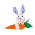 thumbnail image 3 of Conejito de Pascua con zanahoria como decoración de Pascua para el dormitorio del jardín. Orejas de conejito azul, 3 of 9