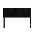 thumbnail image 3 of Home Design Romney Twin Upholstered Headboard with Vertical Channel Tufting, Adjustable Height, Black, 3 of 8