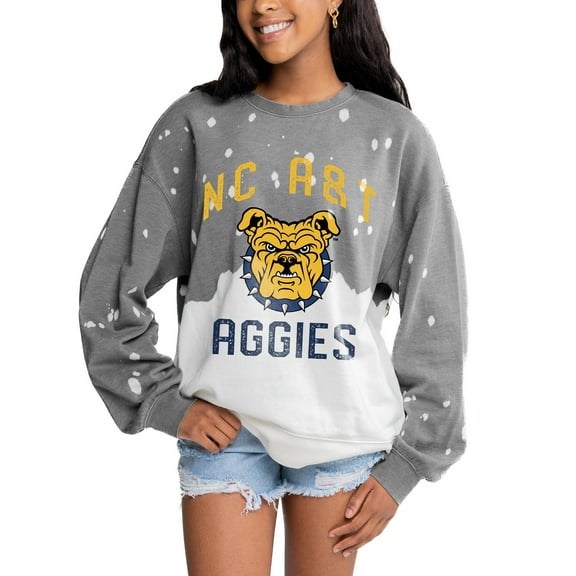 Women's Gameday Couture Gray North Carolina A&T Aggies Twice As Nice Pullover Sweatshirt