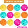 thumbnail image 4 of ArtCreativity Set of 12 Durable 3.5" Plastic Pickleball Balls for Outdoor Play, 4 of 7