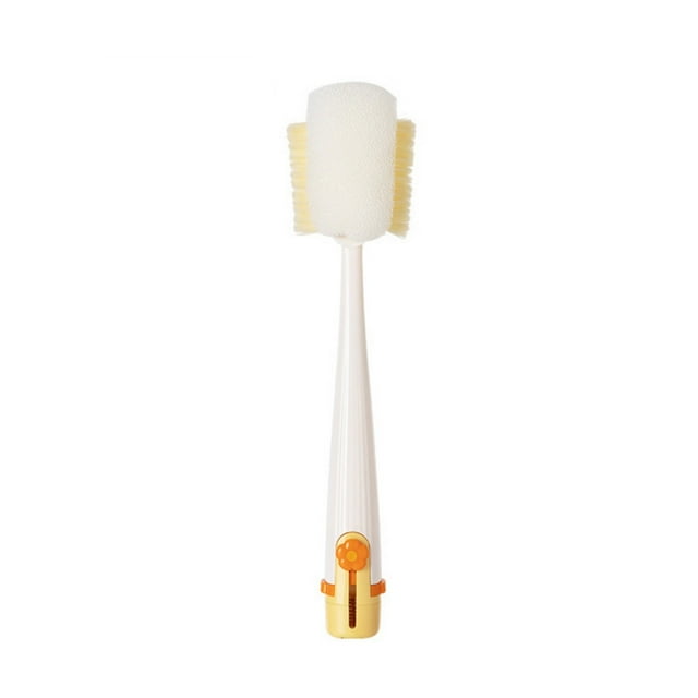White Cup Brush Cleaning Tool Long Handle With Multifunctional Design, Sponge Brush And Plastic Material For Bottles And Cups 10.0X2.0X2.0In 0.3Lb
