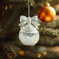 thumbnail image 3 of Melrose 4" Metallic Silver Mosaic Glass Disk Christmas Ornament, 3 of 7