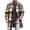 Q84 Dark Blue, variant on Mens Plaid Long Coat Button Front Oversized Shirt Jacket with Spread Collar and Long Sleeves Casual Checkered Shacket Outerwear for Fall Winter Daily Navy,S
