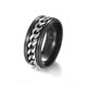thumbnail image 4 of Anillo de cadena giratorio de acero de titanio, anillo de pareja de acero inoxidable, primera joyería, aspecto vanguardista, 4 of 4