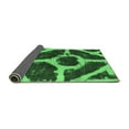 thumbnail image 2 of Ahgly Company Indoor Round Abstract Emerald Green Modern Area Rugs, 3' Round, 2 of 4