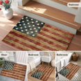 thumbnail image 6 of American Flag Area&nbsp;Rug 2x3ft Vintage Flag Pentagram Red Brown Stripe Non-Slip&nbsp;Washable Square&nbsp;Rugs Soft Felt Indoor Floor Mat for Bedroom Kitchen Living Room Bathroom, 6 of 9