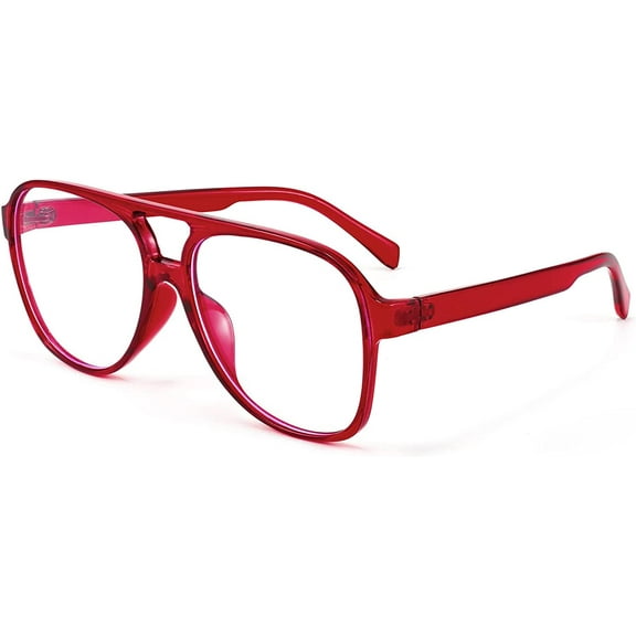 FEISEDY 70s Aviator Glasses Frame Blue Light Blocking Glasses Oversized Square Computer Glasses Women Men B2888