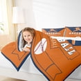 thumbnail image 4 of Homewish Boys Ball Game Bedding Comforter Set,Baseball Sport Twin Comforter Sets,Orange White Blue Bedding Set For Boys Kids,Super Cozy Room Decor Reversible,2pcs, 4 of 8