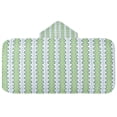 thumbnail image 5 of Yayeee Kids Hooded Towel with Hand Pockets Beach Soft Absorbent Bath Wrap 50 x 23.5 inch, Green Stripe Pattern, 5 of 5