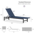 thumbnail image 5 of PURPLE LEAF Outdoor Chaise Lounge Set, Patio Wicker Poolside Chairs with Adjustable Backrest, Aluminum Sun Loungers for Garden, Backyard, Poolside ，Navy Blue, 5 of 6