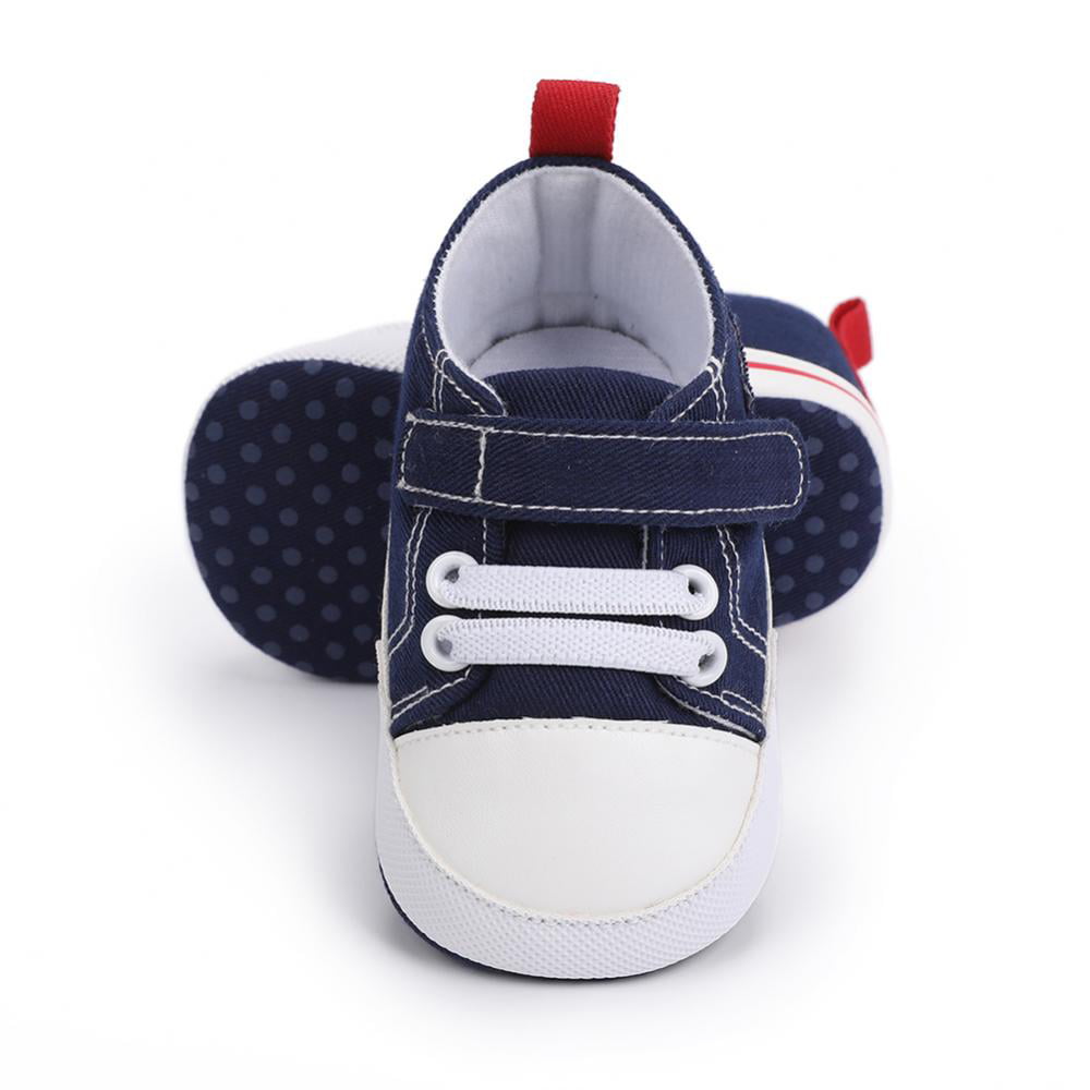 Baby Girls Boys Canvas Shoes Unisex Infant Soft Anti-Slip Sole Toddler Crib First Walkers Sneakers 0-18 Months 