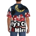 thumbnail image 3 of Lsque Sml Jeffy print Men's Cuban Collar Short Sleeve Shirt Summer Beachwear Casual Button Down Fashionable Vacation Leisure Shirt-3X-Large, 3 of 7