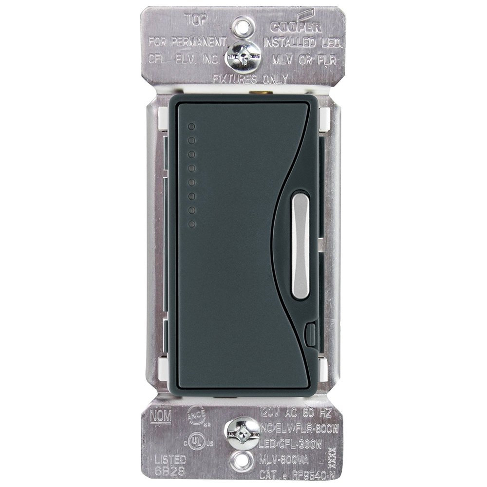 RF9540NSG ASPIRE SinglePole MultiLocation Master Dimmer Light Switch