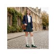 thumbnail image 5 of BLISSFUL STEP T-Strap Mary Janes for Women Ankle Strap Block Heels Pumps - Perfect for Parties and Cosplay Dark Green 9, 5 of 8