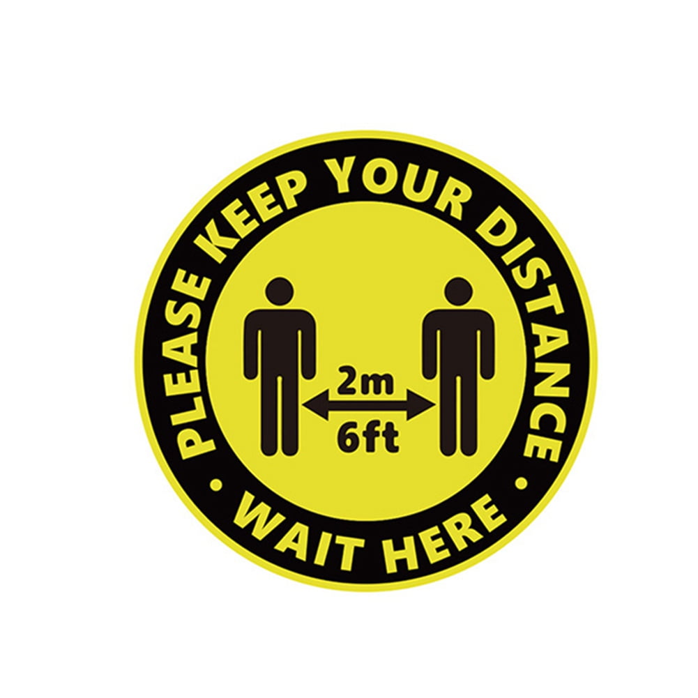 MXLY Keep Your Distance Stickers Window Floor Stickers Self Adhesive