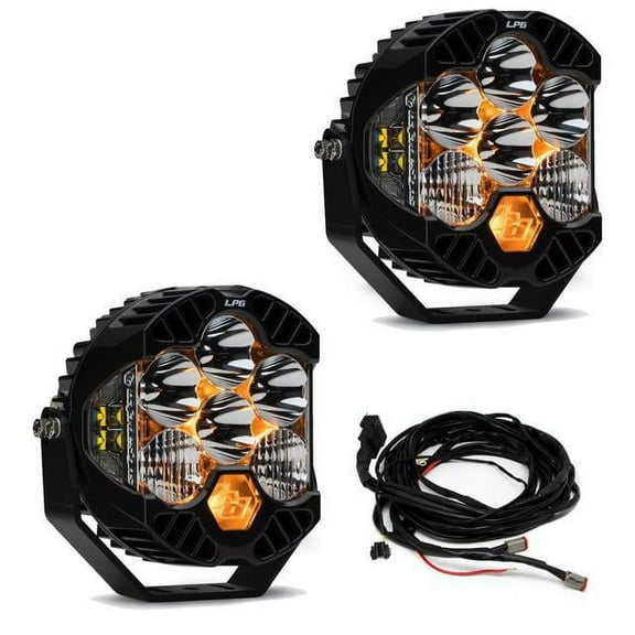 Baja Designs Jeep JL/JT Rubicon Steel Bumper LED Light Kit LP6 with Upfitter for 2018-2019 Jeep Wranglers