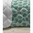 thumbnail image 3 of Flamingo Down Alternative Comforter, Repeating Exotic Pattern of Tropic Birds on Leaves Island Setting Creatures, Microfiber Quilt for All Season, 5 Sizes, Teal and Pink, by Ambesonne, 3 of 3