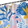 thumbnail image 3 of Multicolor Cartoon Floral and Leaf Pattern Shower Curtain 84"x72" ,Bathroom Decorative Shower Curtains Set with 12 Hooks,Modern Waterproof Washable Shower Curtain, 3 of 6