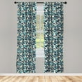thumbnail image 3 of Ambesonne Nautical Curtains, Ocean Waves Pattern, Pair of 28"x95", Blue and White, 3 of 5