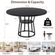 thumbnail image 2 of 47 - pulgada round dining mesa para 4, space - saving con almacenamiento y negra metal legs, 2 of 7