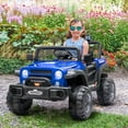thumbnail image 2 of VOLTZ TOYS Jeep 12V Kids Ride On Car Toy with Open Doors, Working Searchlights, Parental Remote Control & LED Headlights - Blue, 2 of 7