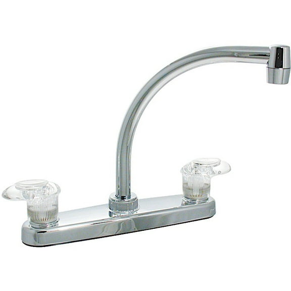 Valterra PF221302 Catalina Two-Handle 8" Kitchen Faucet with Hi-Arc Spout - Chrome
